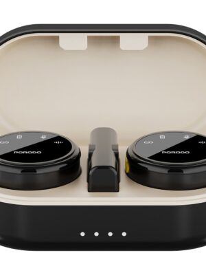 میکروفون یقه ای بی سیم پرودو مدل Porodo Lavalier Wireless Dual Microphone PD-WMDMIC-BK