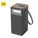 پاوربانک 60000 میلی‌آمپرساعت پورودو با شارژ سریع 65 وات PD و شارژ لپ‌تاپ – مشکی