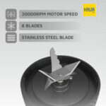 Levelo Portable Carbon Fiber AeroFlex Blender | مخلوط‌کن پرتابل Levelo با بدنه فیبر کربن و ظرفیت ۷۰۰ میلی‌لیتر - Image 3